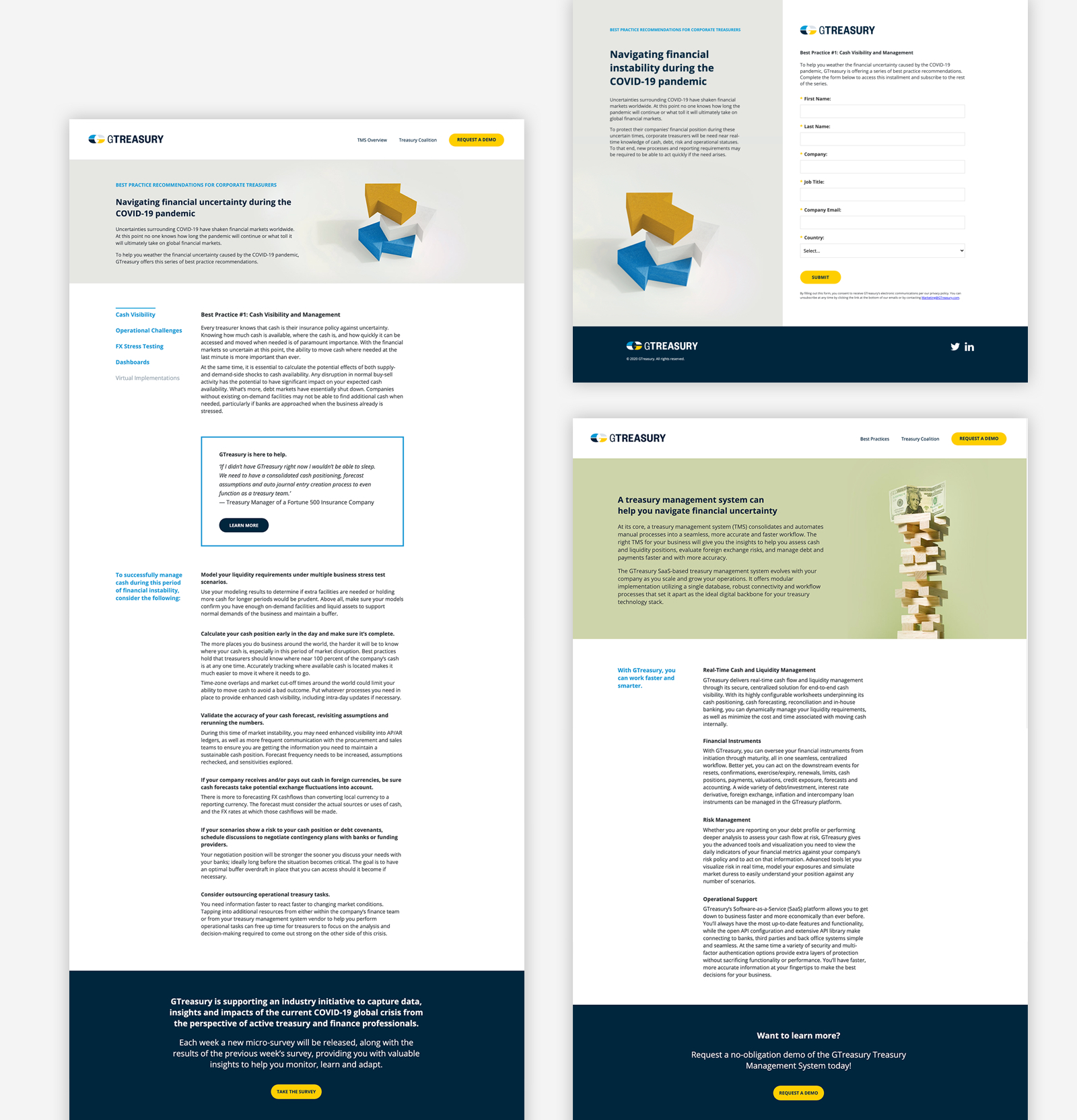 GTreasury Adapting Covid-19 Microsite